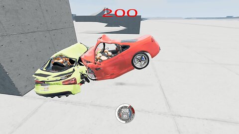 Crash test #3 - Hirochi eSBR 800 vs ETK Kc6t - 30-200 km/h - BeamNG Drive | World BeamNG Drive