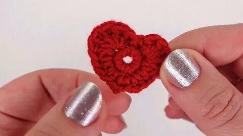 How to crochet simple tiny heart tutorial by marifu6a