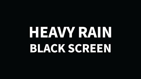 Heavy Rain sounds | Black Screen | Best for Sleep & Relaxation