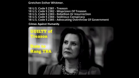 JAG CONVICTS GRETCHEN WHITMER & SENTENCES HER TO HANG - TRUMP NEWS