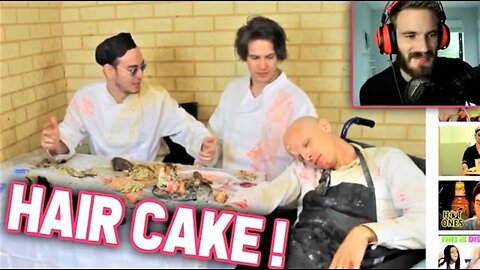 Pewdiepie Reacts to Filthy Frank "Hair Cake"