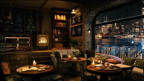 Cozy Coffee Shop ☕ Smooth Jazz Music to Relax/Study/Work To/Coazy/Relaxing Music/New York/Jazz