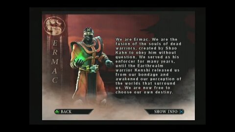 Mortal Kombat Deception (PS2) - Ermac - Arcade Mode