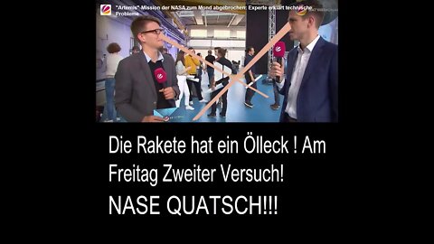 Die Rakete hat ein Ölleck ! Am Freitag Zweiter Versuch!