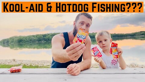 KOOL-AID And HOTDOG Fishing CHALLENGE!!! (Not What I Was Expecting)