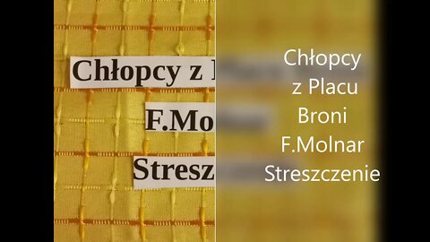 Chłopcy z Placu Broni -F.Molnar Streszczenie ( na moim kanale jest też audiobook)