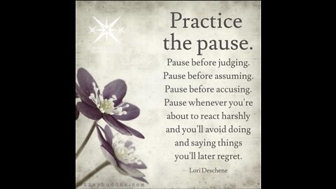 Let's Talk About This Quote! Practice the Pause!