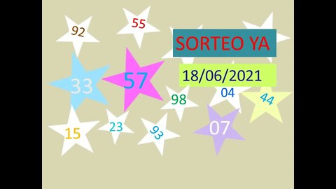 SORTEO YA NUMERO PROBABLE 18 JUNIO 2021