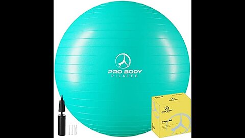 ProBody Pilates Ball Exercise Ball Yoga Ball, Multiple Sizes Stability Ball Chair, Gym Grade Bi...