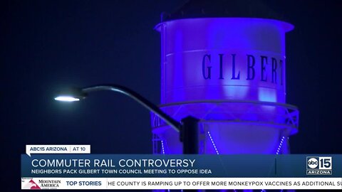 Gilbert residents oppose idea of commuter rail