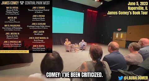 Laura Loomer confronts James Comey on his book tour - he leaves the stage!