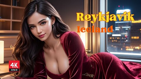 4k Ai Lookbook Girl l Reykjavik l Long Sleeve Velvet Dresses l ai beauty lookbook #ailookbookgirl