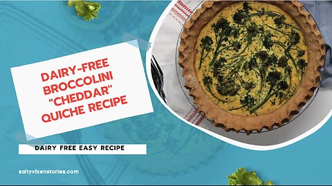 Dairy-Free Broccolini "Cheddar" Quiche Recipe