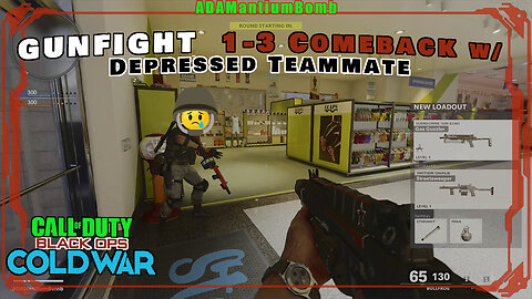 Gunfight - Cold War | 1-3 Comeback w/ Depressed Teammate, Showroom | Call of Duty Black Ops Cold War