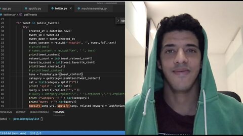 Criei um robô que gera um playlist no spotify com os tweets de Bolsonaro e machine learning