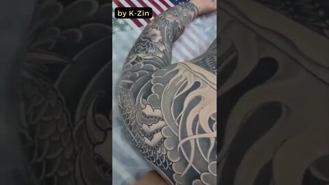 Stunning Work By K Zin #shorts #tattoos #inked #youtubeshorts