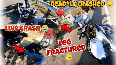 yamaha R15M crash kardi😭 ||2 bikers crashed 😱|| Training back workout