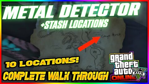 Easiest Metal Detector & Stash Guide GTA 5 Online (10 Locations)