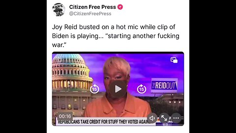 Joy Reid on hot mic. She knows the truth, but won't say it on the air.