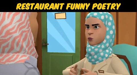 Restaurant funny poetry cartoon animation 3d comedy urdu shairi