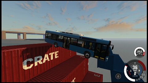 Bus vs 100 Containers #1 🚌 Bus Jump Down 🚙 BeamNG drive Game 💥🛻 Car Crash CLIP