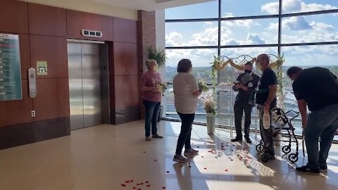 Man recovering from COVID marries longtime girlfriend at Sparrow Hospital