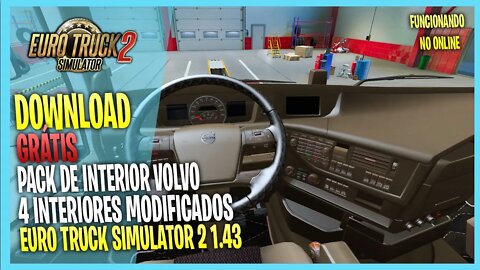 ▶️ETS2 1.43 PACK INTERIOR PERSONALIZADO PARA VOLVO FH EURO TRUCK SIMULATOR 2 1.43