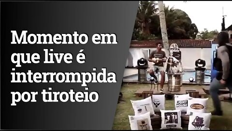 Live do grupo de pagode 'Aglomerou' é interrompida por tiroteio em Angra