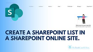 How to create a SharePoint list in a SharePoint online site.