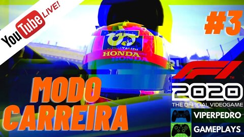 [LIVE] F1 2020 | Modo Carreira / Career Mode | Parte #3 (Logitech G27 + Eken H9R 4K Ultra HD) PT-BR