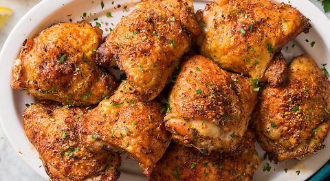 Best Ever Juicy Baked Chicken Thighs.