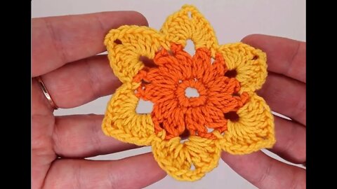 How to crochet flower motif simple tutorial by marifu6a