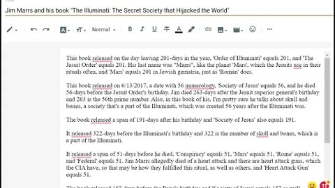 Jim Marrs and his book "The Illuminati: The Secret Society that Hijacked the World" #gematria #truth