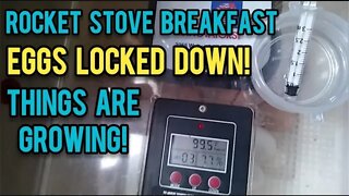 Rocket Stove Breakfast | Eggs Locked Down - Ann's Tiny Life and Homestead