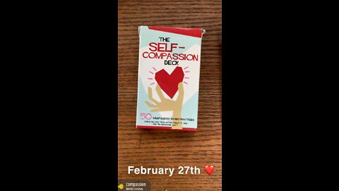 February 27th oracle card: self-compassion