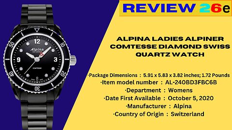 Best Alpina Ladies Alpiner Comtesse Diamond Swiss Quartz Watch Review 2023