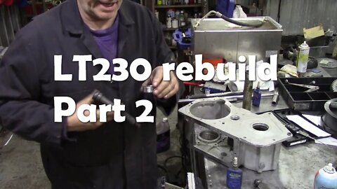 LT230 rebuild Part 2 Fitting the new bush in the casing