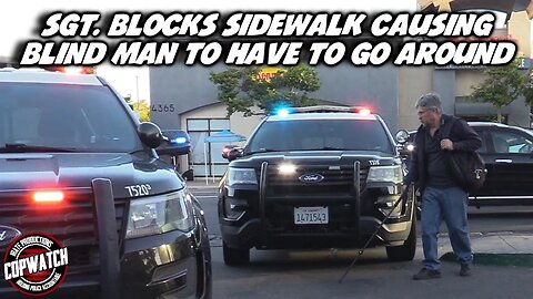 Cops Block Sidewalk to Write an Open Container Citation | Gets Called Out | Copwatch