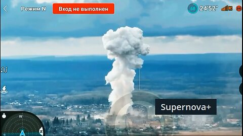 Ukrainian positions in ​​Velikaya Pisarevka, Sumy region get hit by an ODAB-1500 thermobaric bomb.