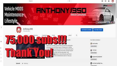 75,000 Subscribers, THANK YOU!!! | AnthonyJ350