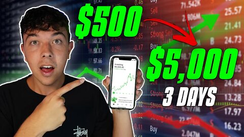 Day Trading $500 To $5,000 In 3 Days Or I Lose EVERYTHING (Stock Options)