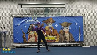 Apresentação Cosplay de Waluigi do jogo Mario Tennis no Sábado de Up!ABC (2022)