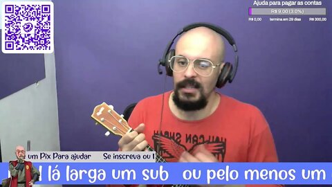 tocando ukelele e conversando