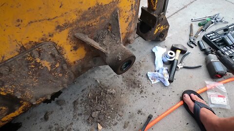 1976 Mustang Skid steer wheel bearing replacement.