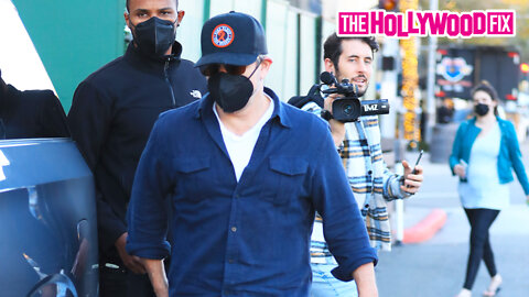 Matt Damon & His Wife Luciana Barroso Grab A Late Lunch With A Friend At Ebaldi In Beverly Hills, CA