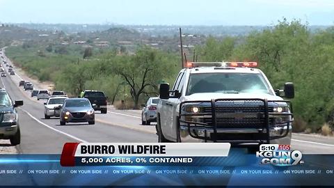 Evacuations ordered for Mt Lemmon, The Burro Fire is zero percent contained