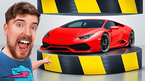 Hydraulic Press Vs Lamborghini - MR BEAST