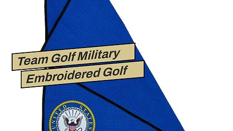 Team Golf Military Embroidered Golf Towel, Checkered Scrubber Design, Embroidered Logo