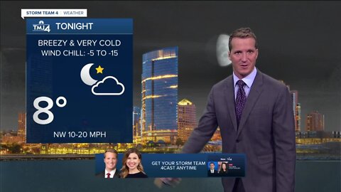 Light dusting of snow moves in Friday evening