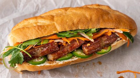 Pork Belly Banh Mi with Crispy Baguette Recipe